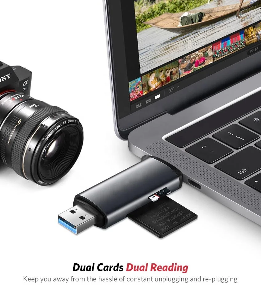 Высокая скорость два слота для карт OTG TYPE-C Многофункциональный Умный USB 3 0 Micro TF/SD