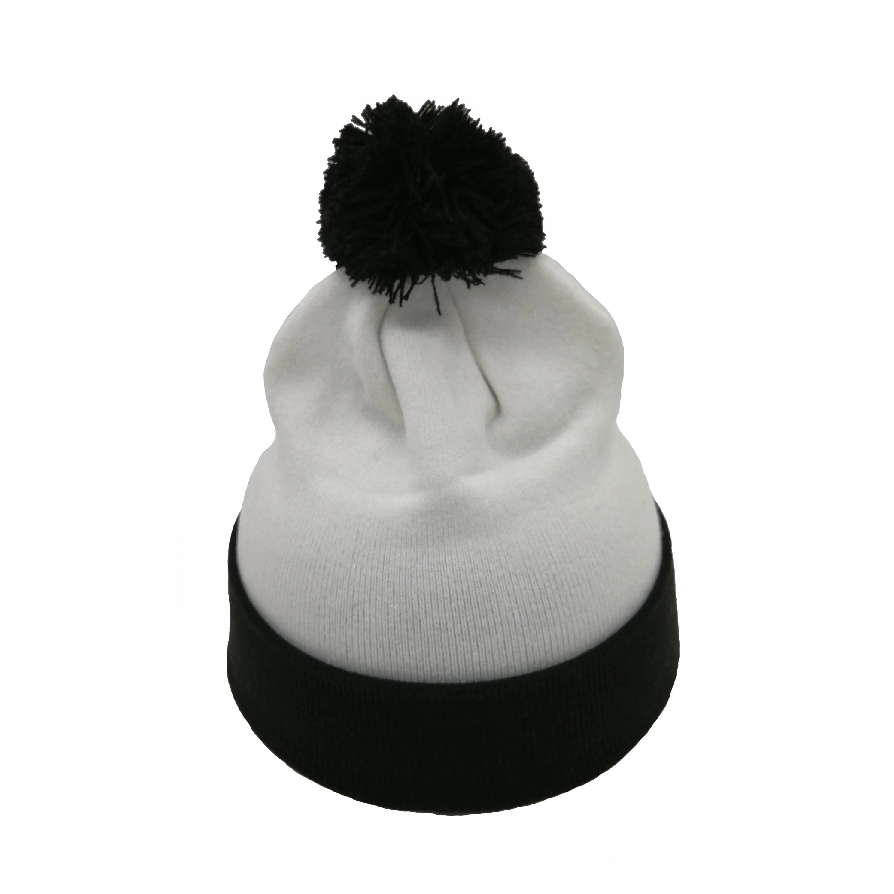 High Quality Sports Unisex Acrylic Custom Knitted Free Pom Beanie
