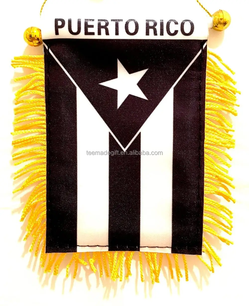 Cheap Wholesale Puerto Rico Car Flag Small Puerto Rican Mini Banner flag