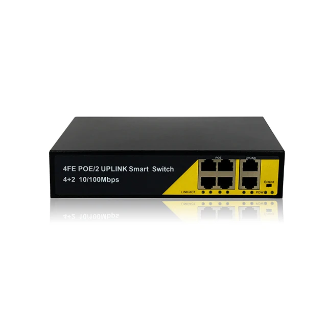 Feyond PSE108EX V2.0 mini IEEE802.3af/at 4 + 2 100 м/1000 м TP SFP комбинированный переключатель Uplink Smart POE