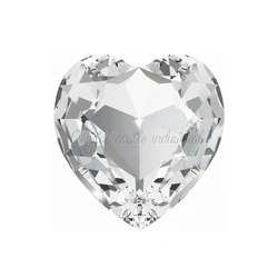 Crystal Castle jewelry making sparkle 4827 heart shaped clear white foil back sew on pointed back rhinestones wholesale gemstone