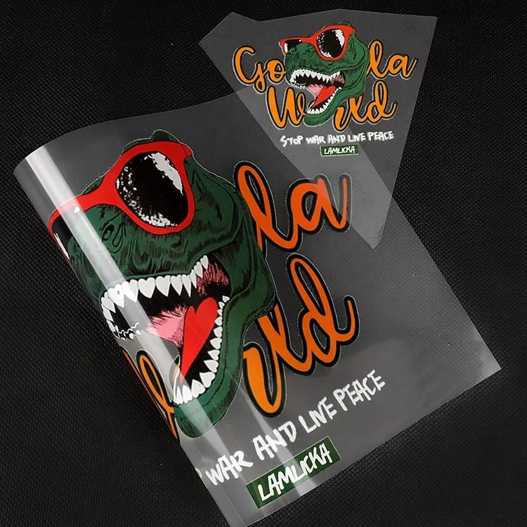 U-Meking High Quality Hot Sale Personalized T-shirt Tagless Printed Clothing Iron on Custom Thermal Transfer Stickers