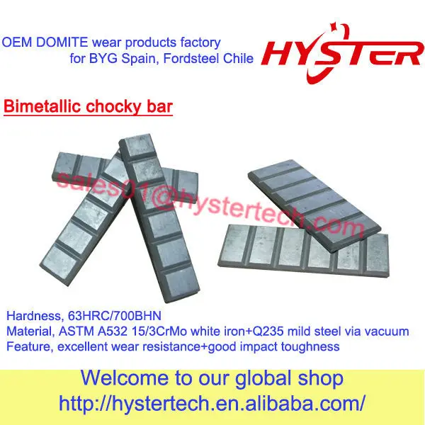 700BHN HIGH WEAR RESISTANCE chromium cast iron wear parts with low alloyed impact resistant steel for crusher wear protection