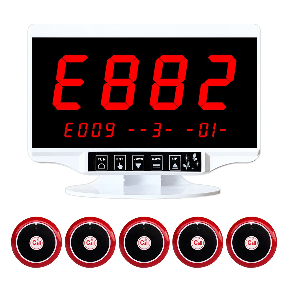 Artom wireless nurse restaurant call button system with 10 pagers and customized logo