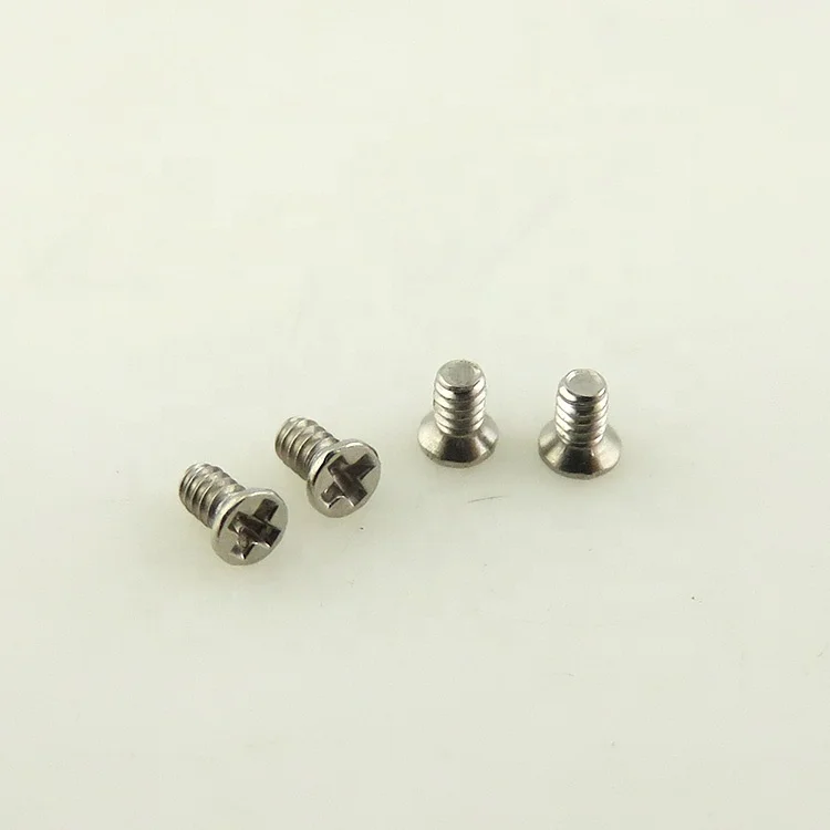 Wholesale nickel plated M1X2mm super mini screw for watch/glasses