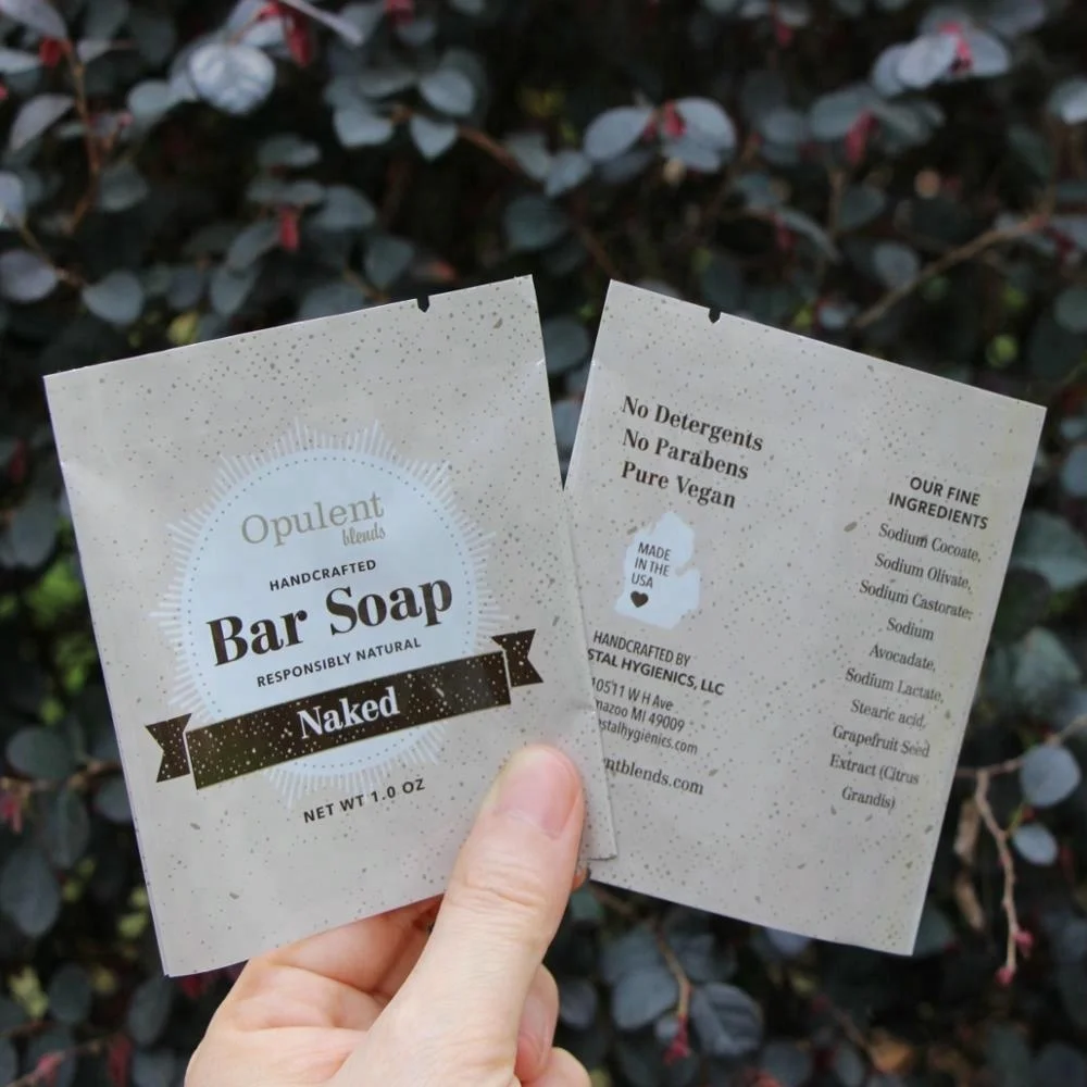 digital printed 5ml 10ml mini small cosmetic sample sachets packet hand wash liquid soap hotel shampoo plastic sachet