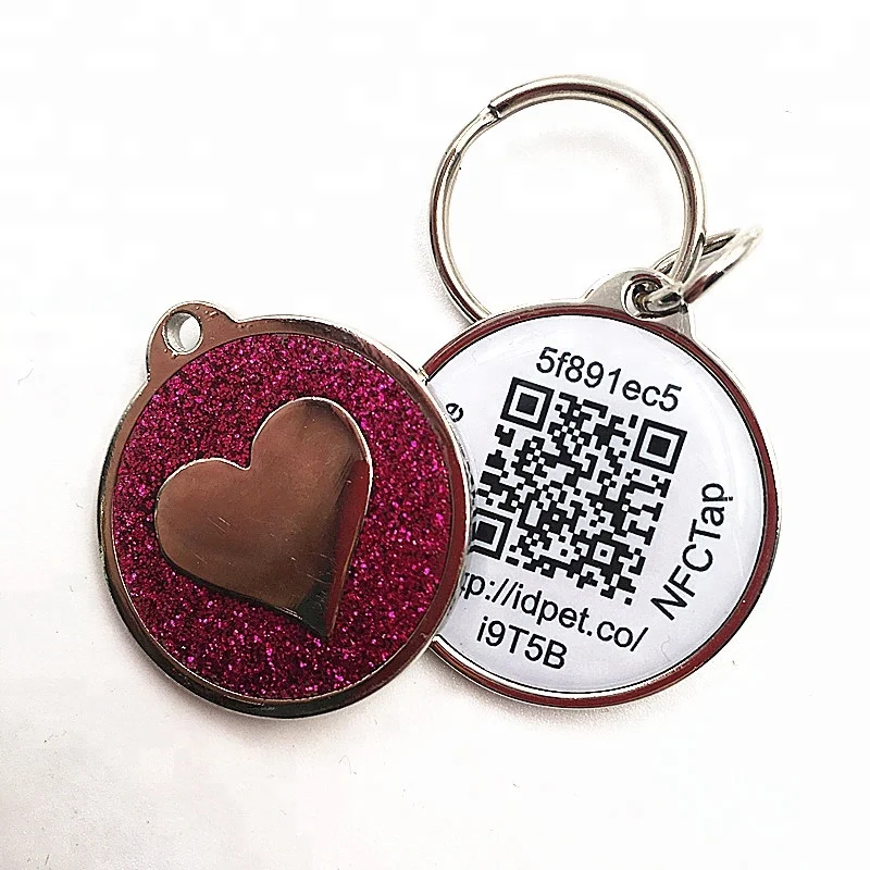 China manufacturer engraved nfc dog tag with unique id qr code in low price