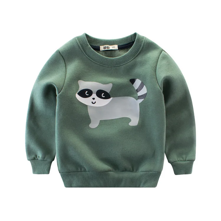 New Design Cotton Children Boys Sweatshirts Cute Cartoon Animal Kids Hoodies Sweater