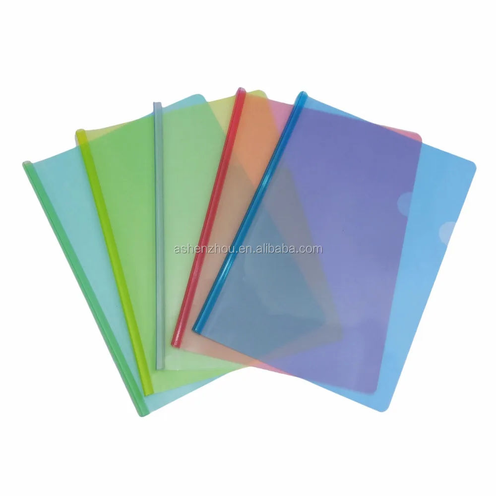 Cheap promotional custom office document decorative file folders PVC slide binder report cover