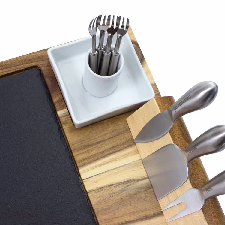 China Suppliers Slate Stone Wooden Turkey Steak Vegetables Fruit Bread Steak Board