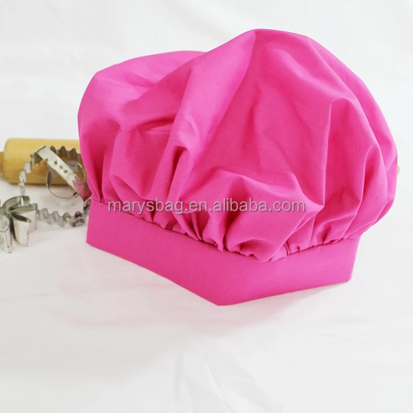 Ярко-розовая детская шапка шеф-повара-регулируемая