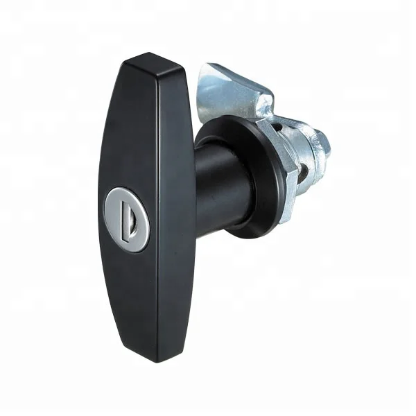 Industrial metal cabinet T handle lock