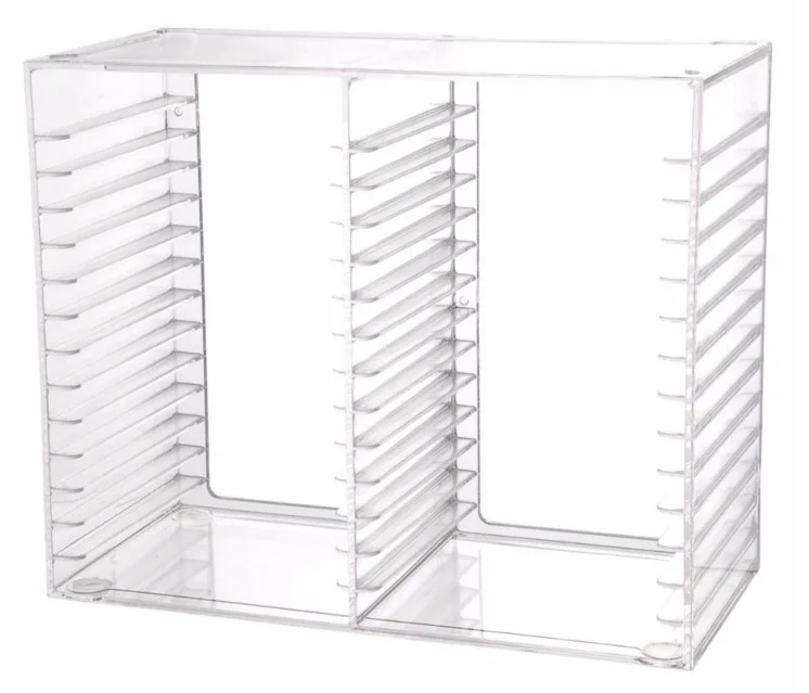 
Custom Wholesale Acrylic CD Rack Crystal DVD Shelf Stand Holder With Dividers 