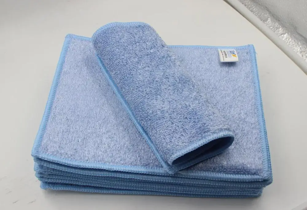 Colorful Different Types Kitchen Accessories Bamboo Fiber Dish Cleaning Wipe Cloths