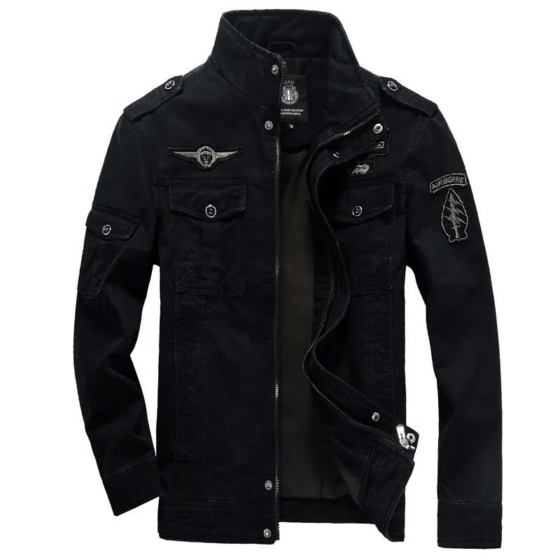2023 Autumn Casual Design High Quality Outwear Custom Plus Size Washed Motorcycle Cotton Winter Jacket For Men