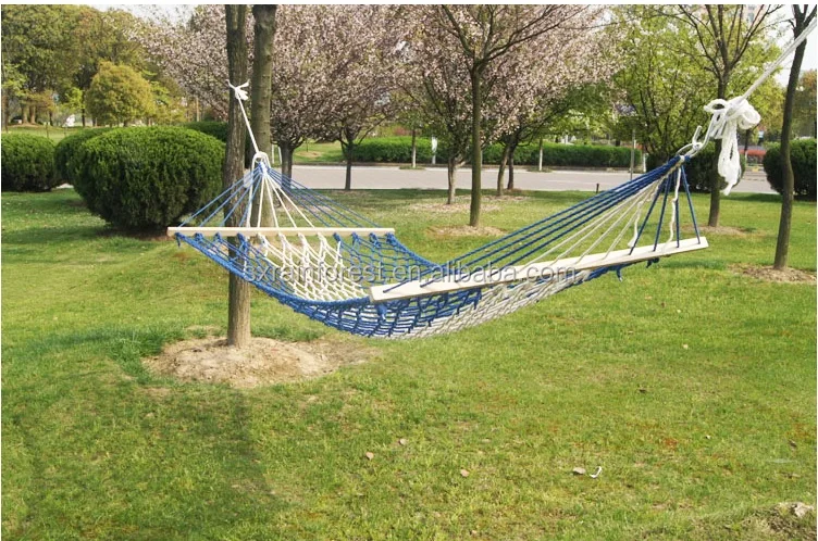 Mesh Hammock Cotton Rope Hammock for Yard Camping Travel
