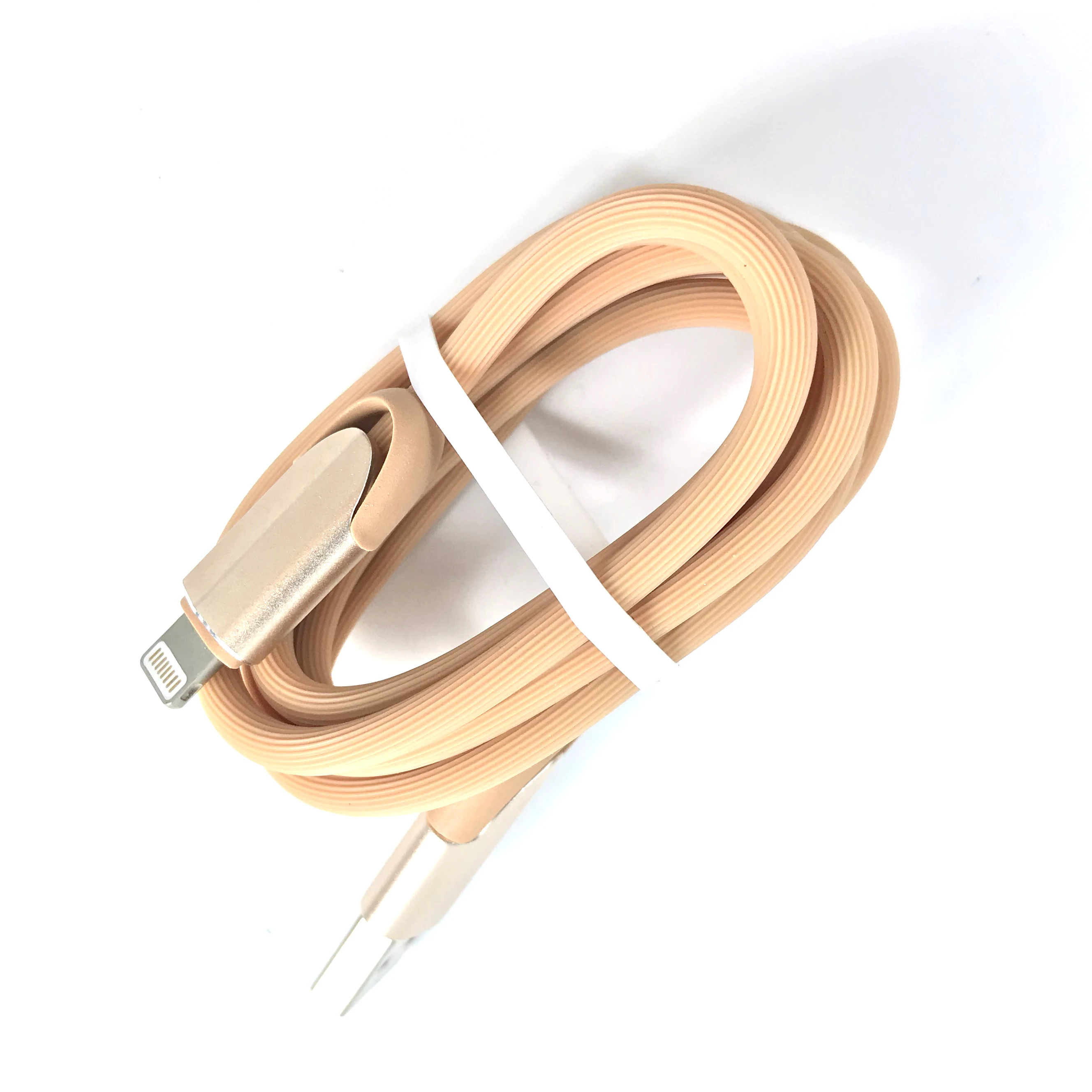 
Data Transmission Charging 2A Round 1 Meter Aluminum Alloy PVC Jacket USB Charger Cable for iPhone Huawei Samsung Phones 