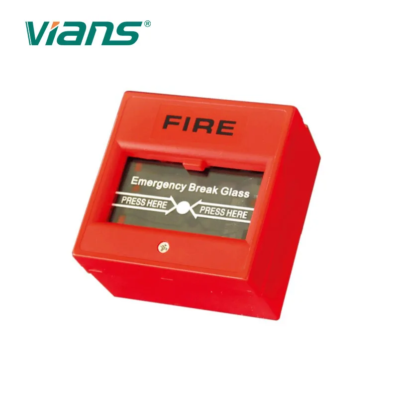 double polarity break glass fire emergency push button