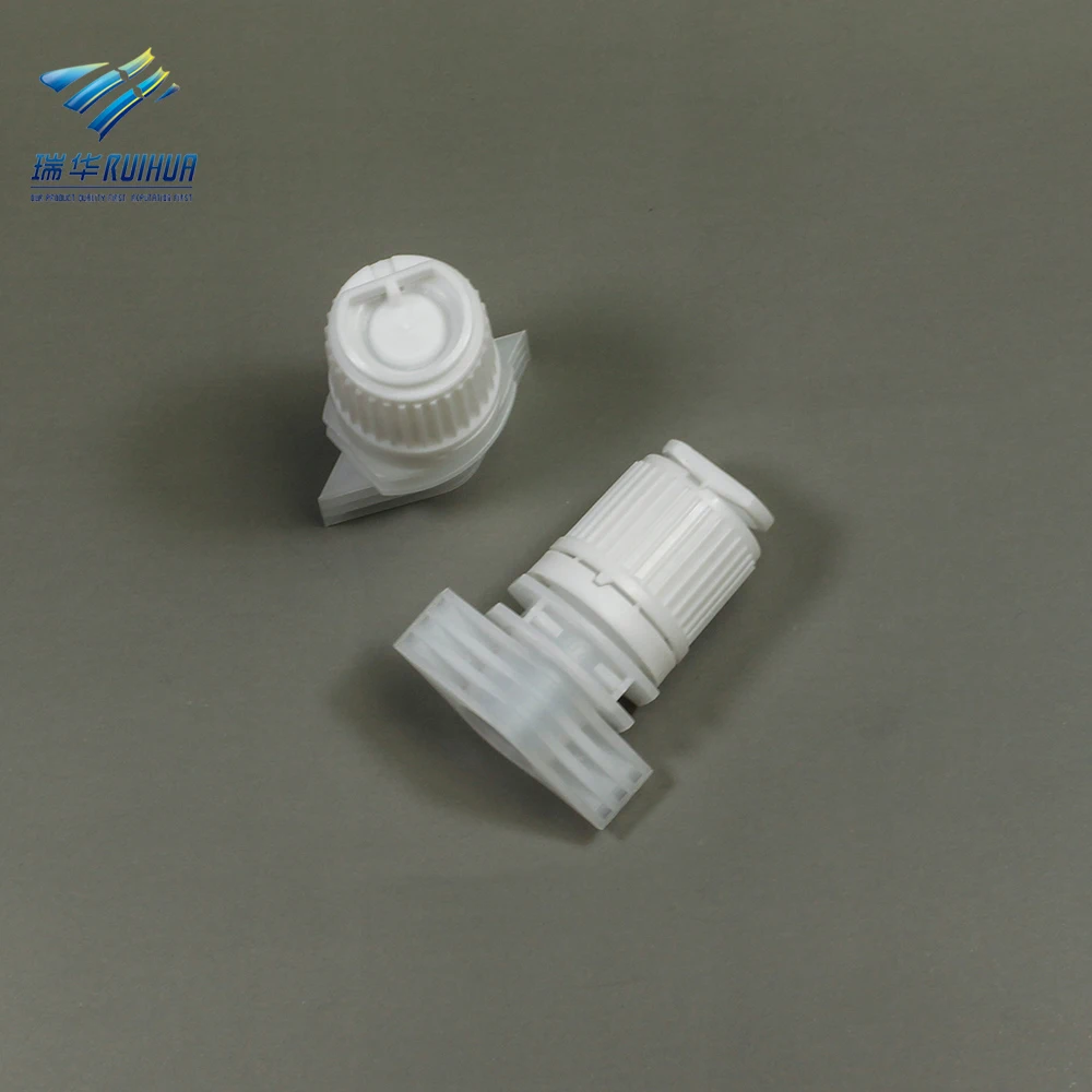 
14mm Cheap pilfer-proof food packaging plastic liquid doypack spout and cap 