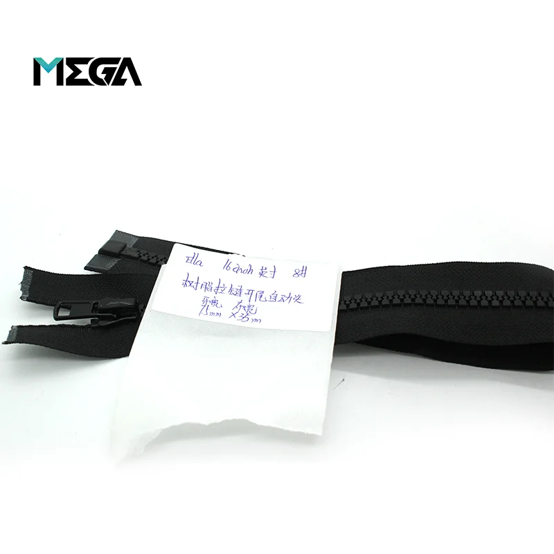 Wholesale high quality open end zipper custom plastic zipper resin corn teeth zipper for clothes