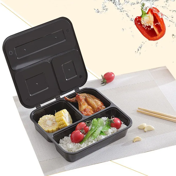 Контейнер для еды Bento с 4 отделениями безопасный пластиковый
