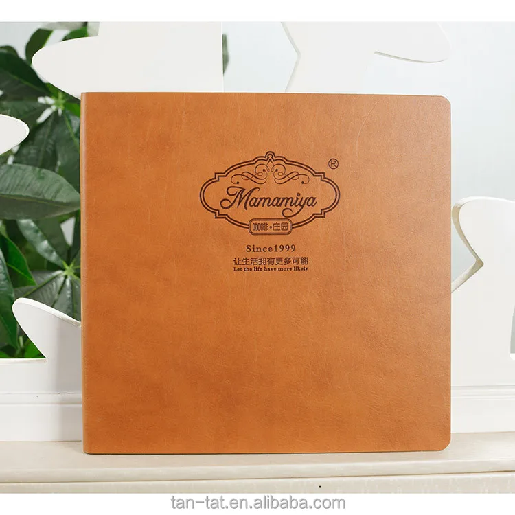 High Quality Crazy Horse Leather Menu Cover for Restaurant