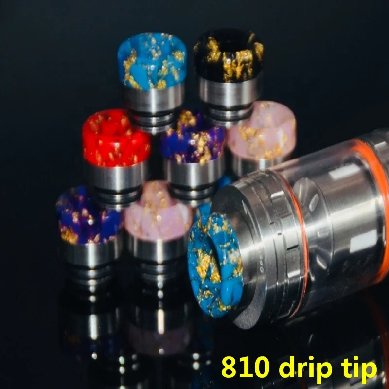 
810 drip tip Wholesale Multicolored And Epoxy Resin 810 Drip Tips 