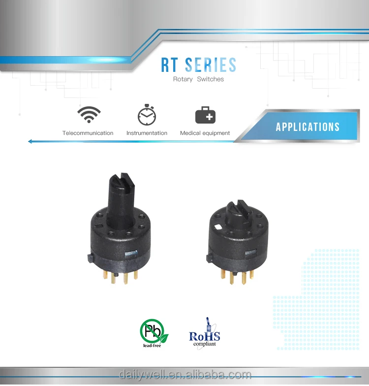 
Max 8 positions Rotary Switches 