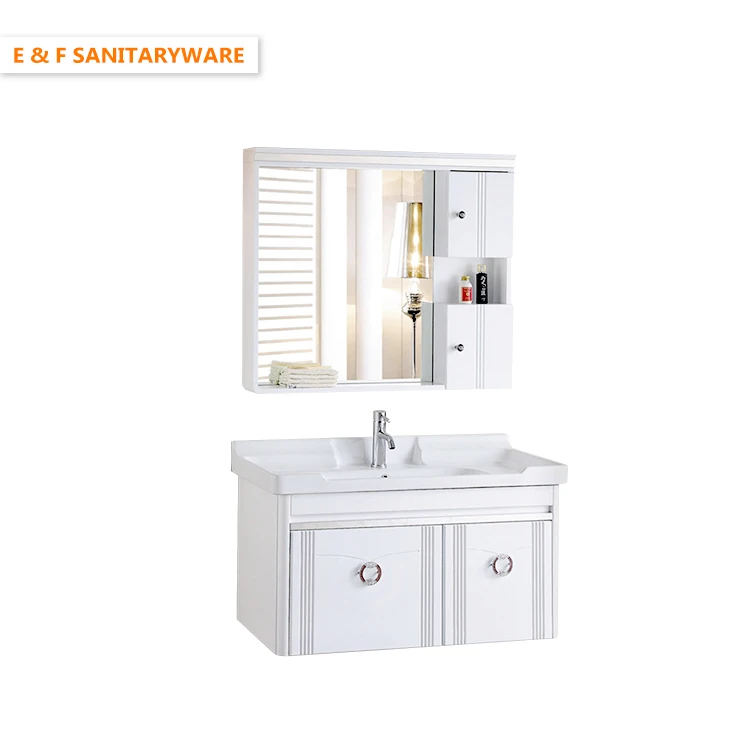 Wholesale Wood Grain Bathroom Furniture Cabinets Vanity Low Price Modern 24 42 inch Solid wood Bathroom Vanity
