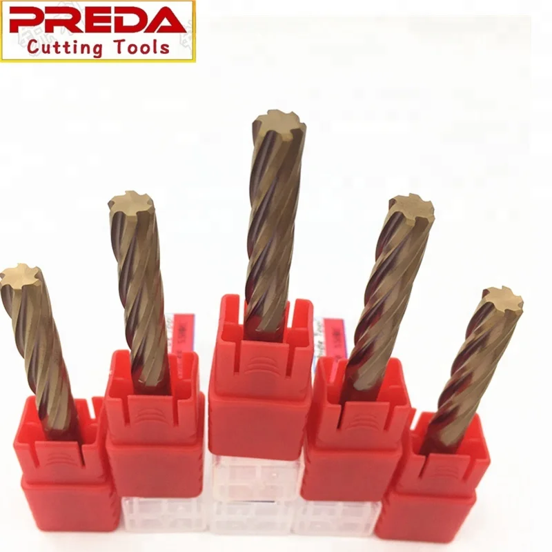 Tungsten Cutting Tools 6 flutes TiSiN Solid Carbide Reamers