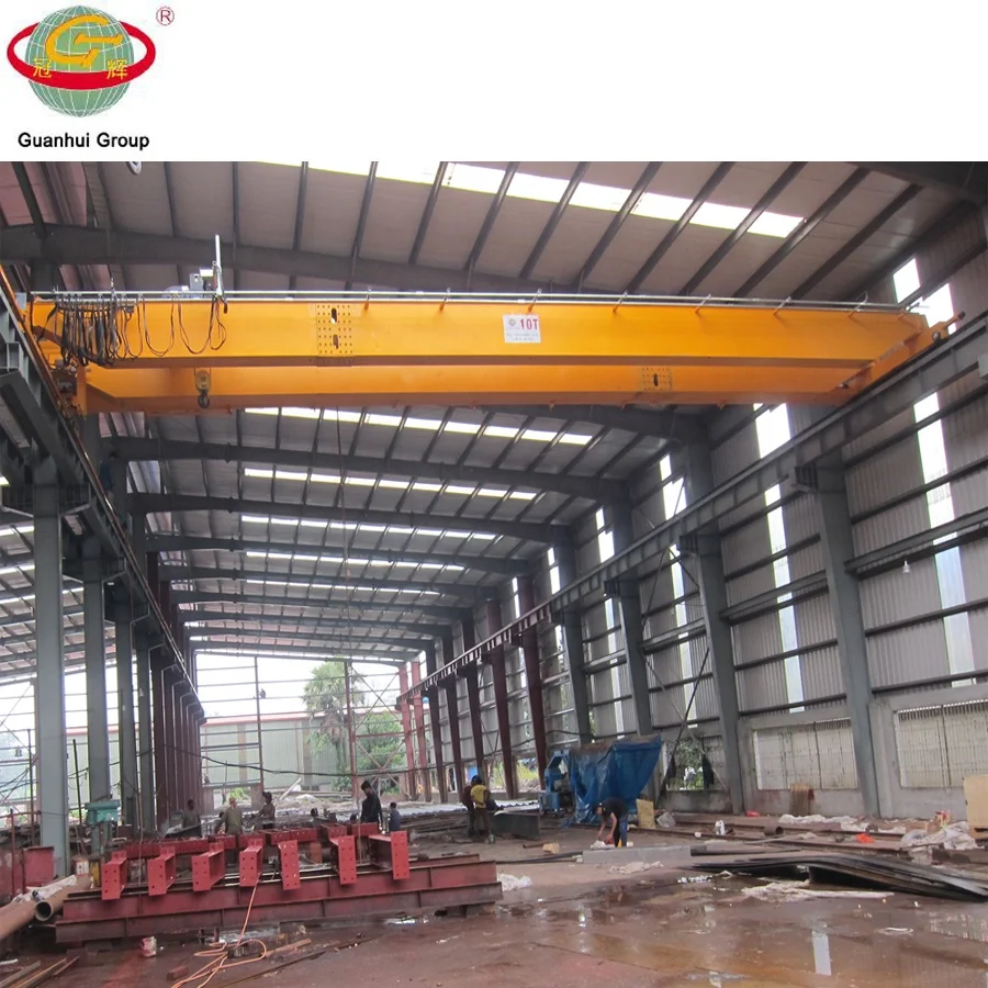 
electric production workshop overhead crane with hoist 
