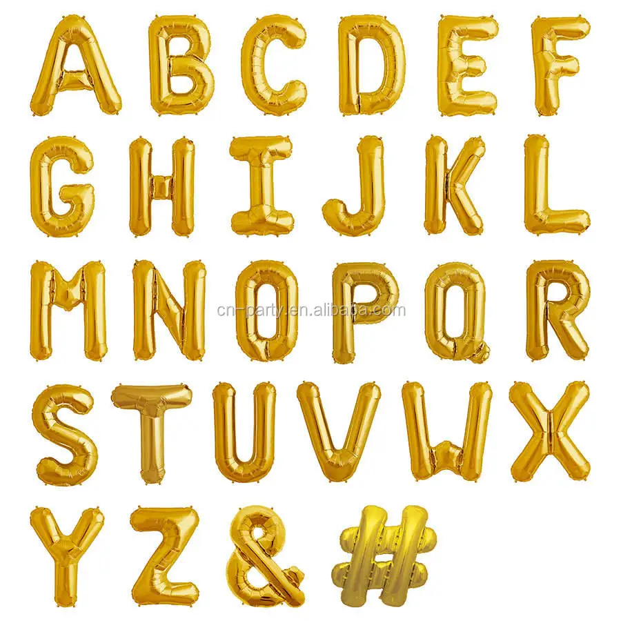 Foil Letter Balloons,Alphabet banner Balloons for party decoration