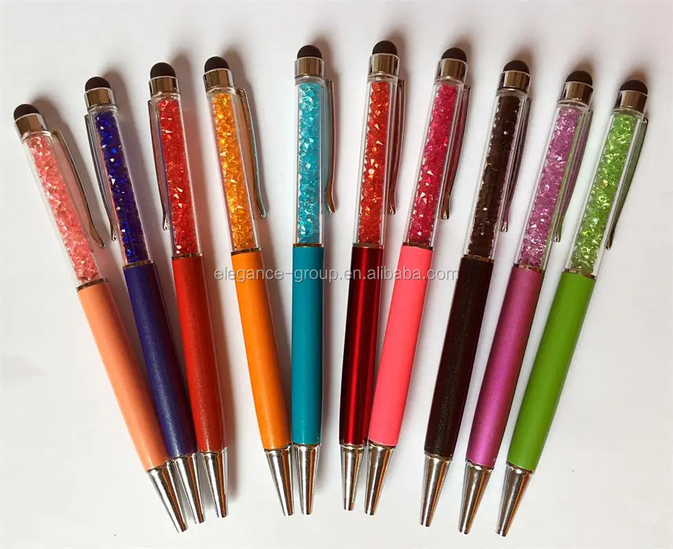 
Creatway Fashion Diamond Ballpoint Pens Stationery 2 in 1 Crystal Stylus Pen Touch Screen Pen Multi-color 