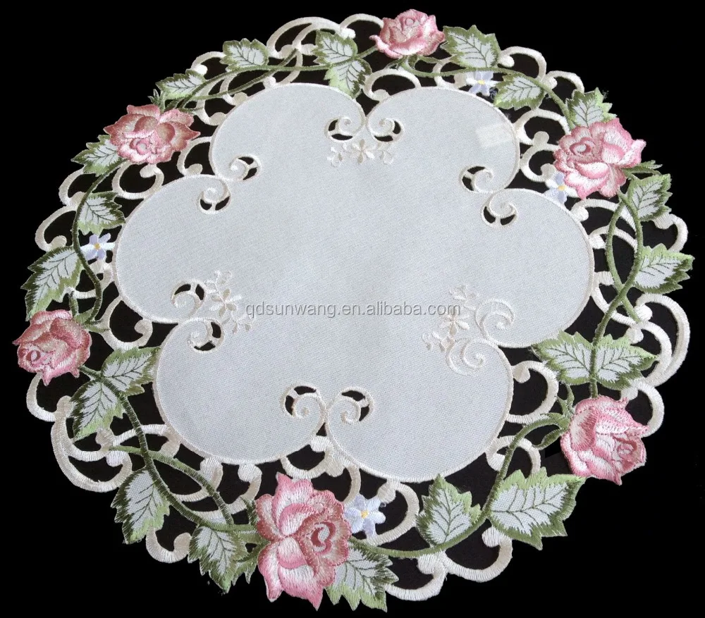 beautiful embroidered doily