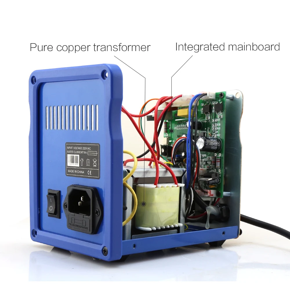 BST-878D CE Certificate 2 In 1 Soldering Station Hot Air Gun Nozzle Temperature Adjustable Heat Gun