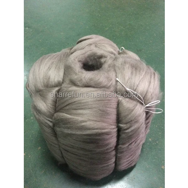 Factory Wholesale mongolia cashmere fiber tops 15.5-16.5mic/44mm for spinning worsted yarn