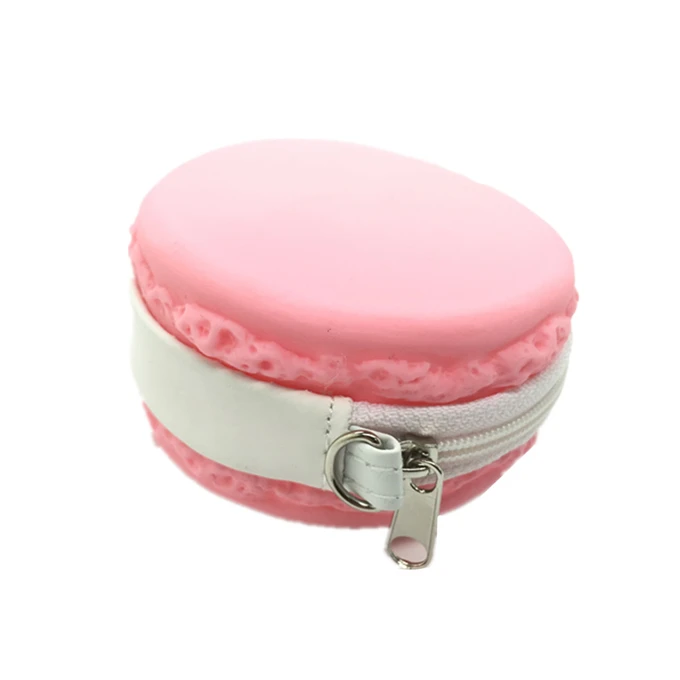 Cute cookies Shape silicone Coin Wallet Women Key Chain Coin Purse