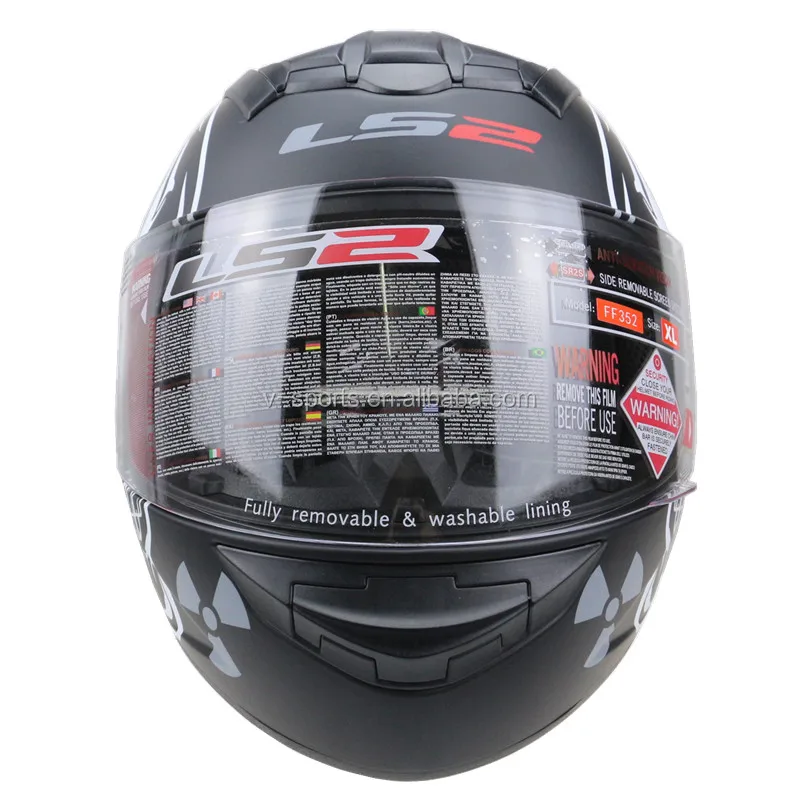 Professional Newest Full Face LS2 Motorcycle Helmet FF 352 model ECE approved motorbike helmet 3 size and 17 color available