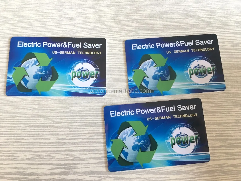 Negative Ion Energy Card With 8000CC Electric Power & Fuel Saver Card
