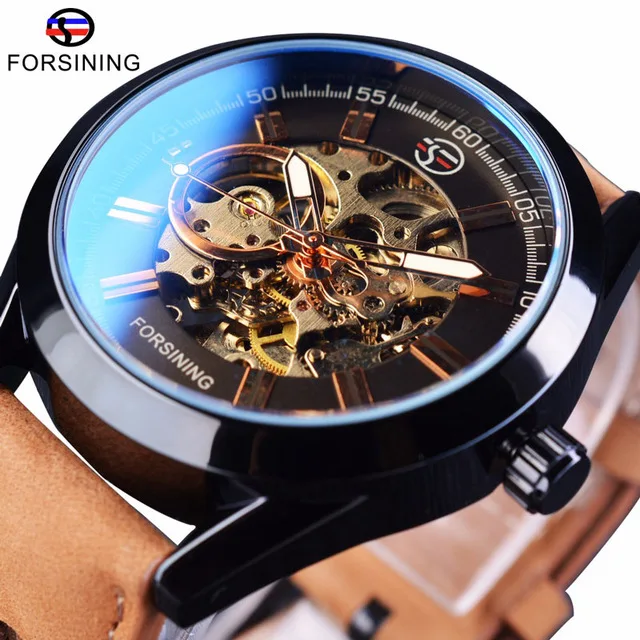Forsining 2017 Casual Sport Series Waterproof Automatic Men Wrist Watch Top Brand Luxury Mechanical Skeleton Watches