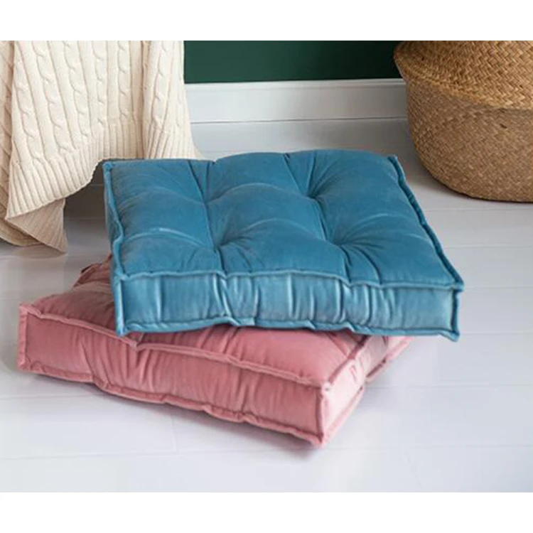 2020 New Arrivals China Wholesale Custom More Colors Square Shape Soft Foam Floor Chair Seat Cushion