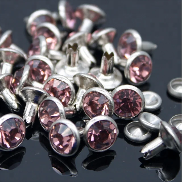 Новый 7 мм открытый конец одежды Стразы заклепка Кристалл Стразы заклепка для джинсов и ошейников домашних животных