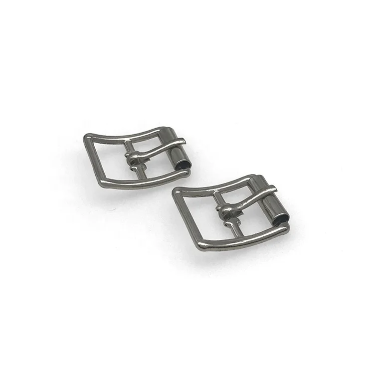 Guanfeng Hot Sale Metal Nickel Plating Shoes Bags Leather Strap Curve Slide Center Bar Pin Buckle