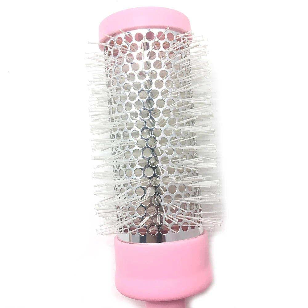Osaki Brand Angel Wholesale boar professional hair brush Ermochromic Ceramic  Brush Roll Round Salon pink hair brush