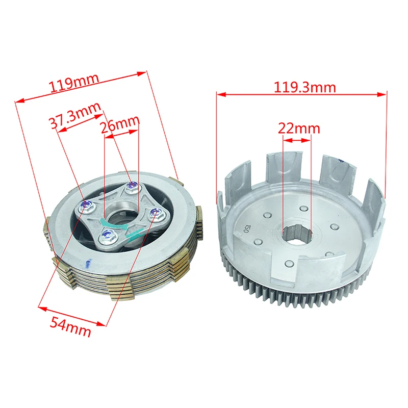 Motorcycle Clutch High Performance Fit For GPX ZongShen 155cc Z155 Foot Start Engine 1P60YMJ