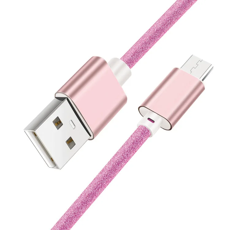 Pinyi Color Rainbow Leather  Micro USB Cable