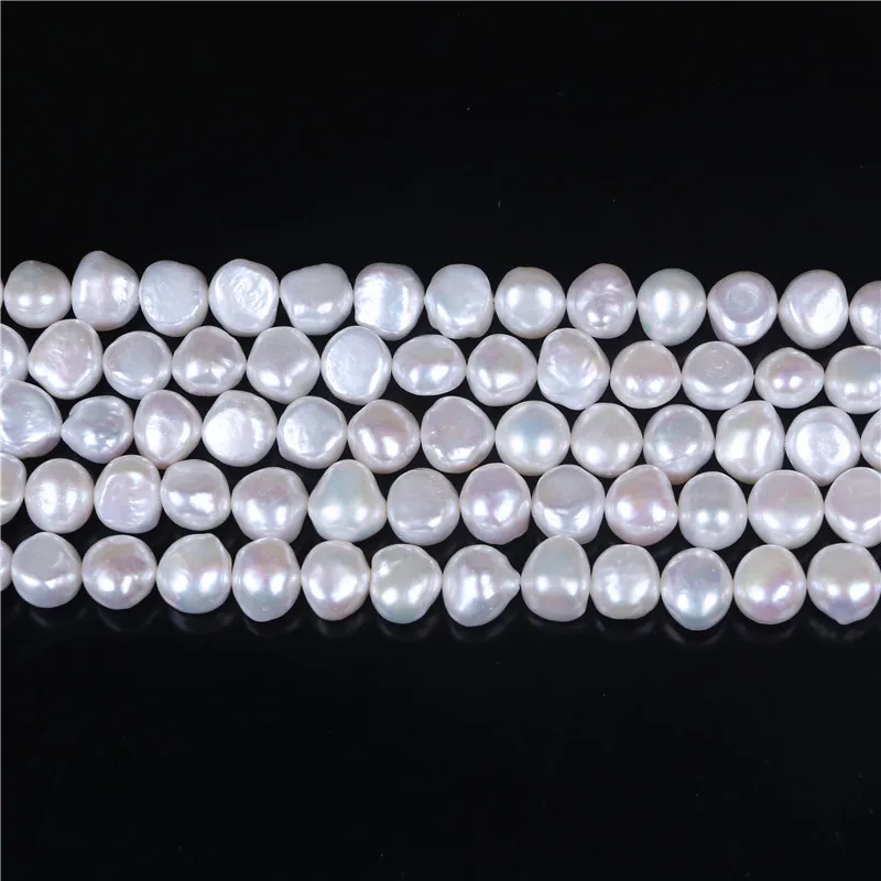 9-10mm Cultured Side Drilled Natural Pearl Loose Strand