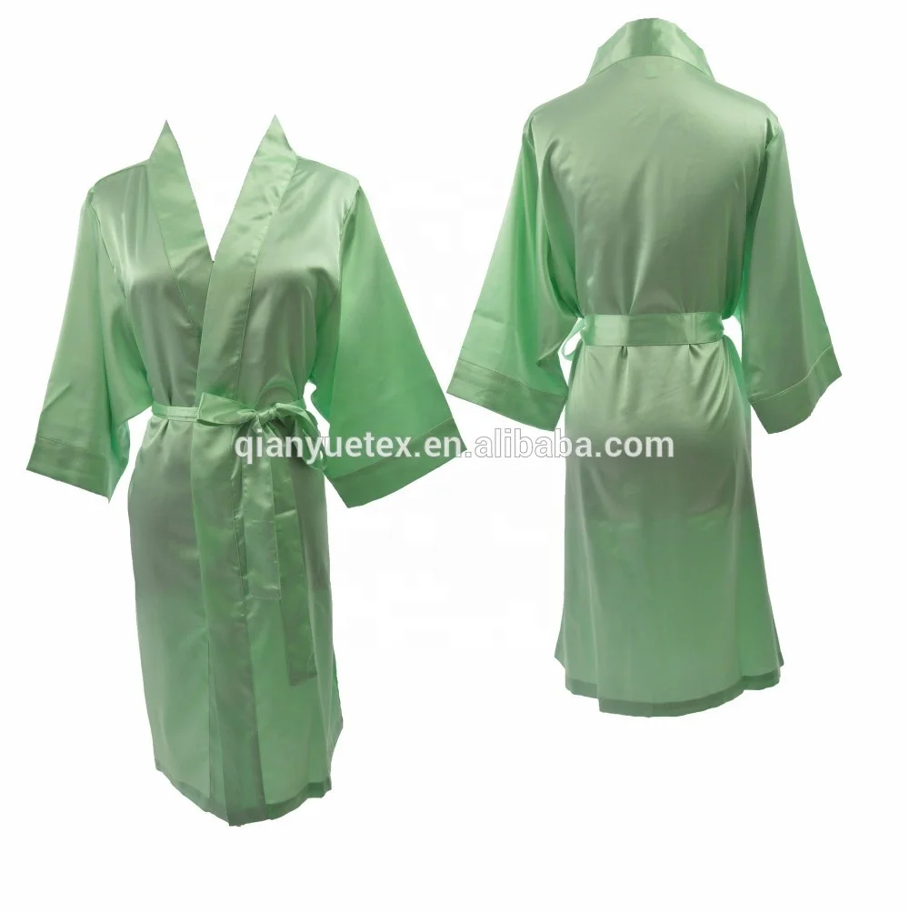40colors available Cheap promotion gift kimono satin bath robes