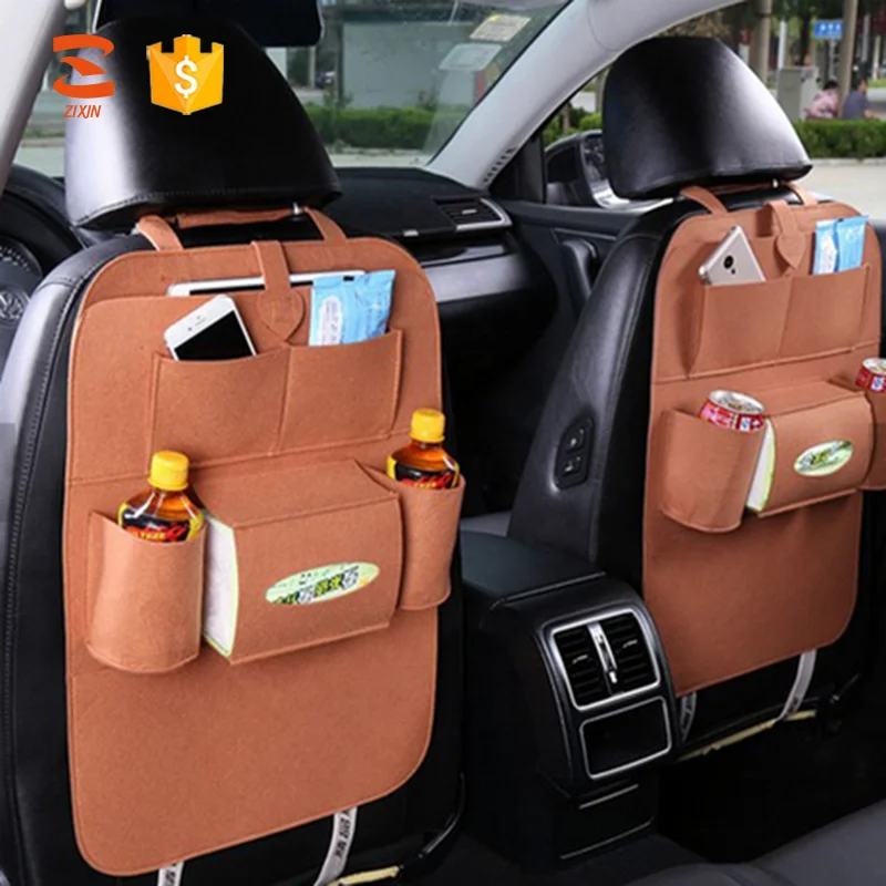 Hot Sell Auto Seat Back Felt Hanging Storage Bag Car Back Seat Organizer For Children