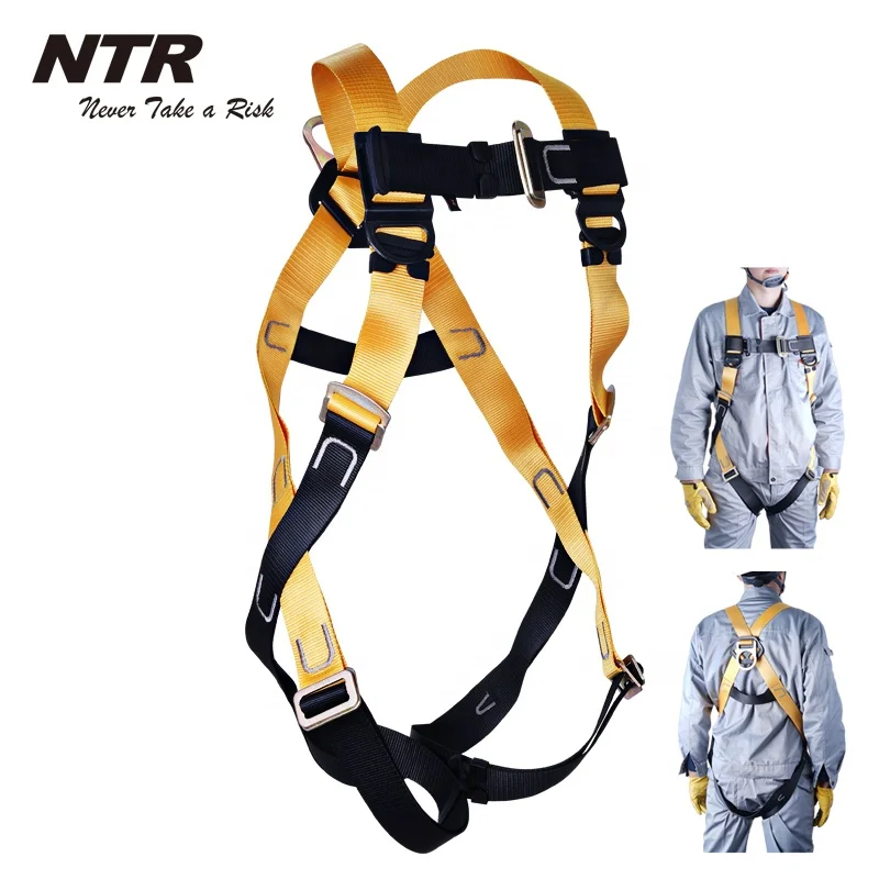 1 D Ring Fall Protection Safety Harness EN361 equipment for fall arrest working at height, NFPHBK01